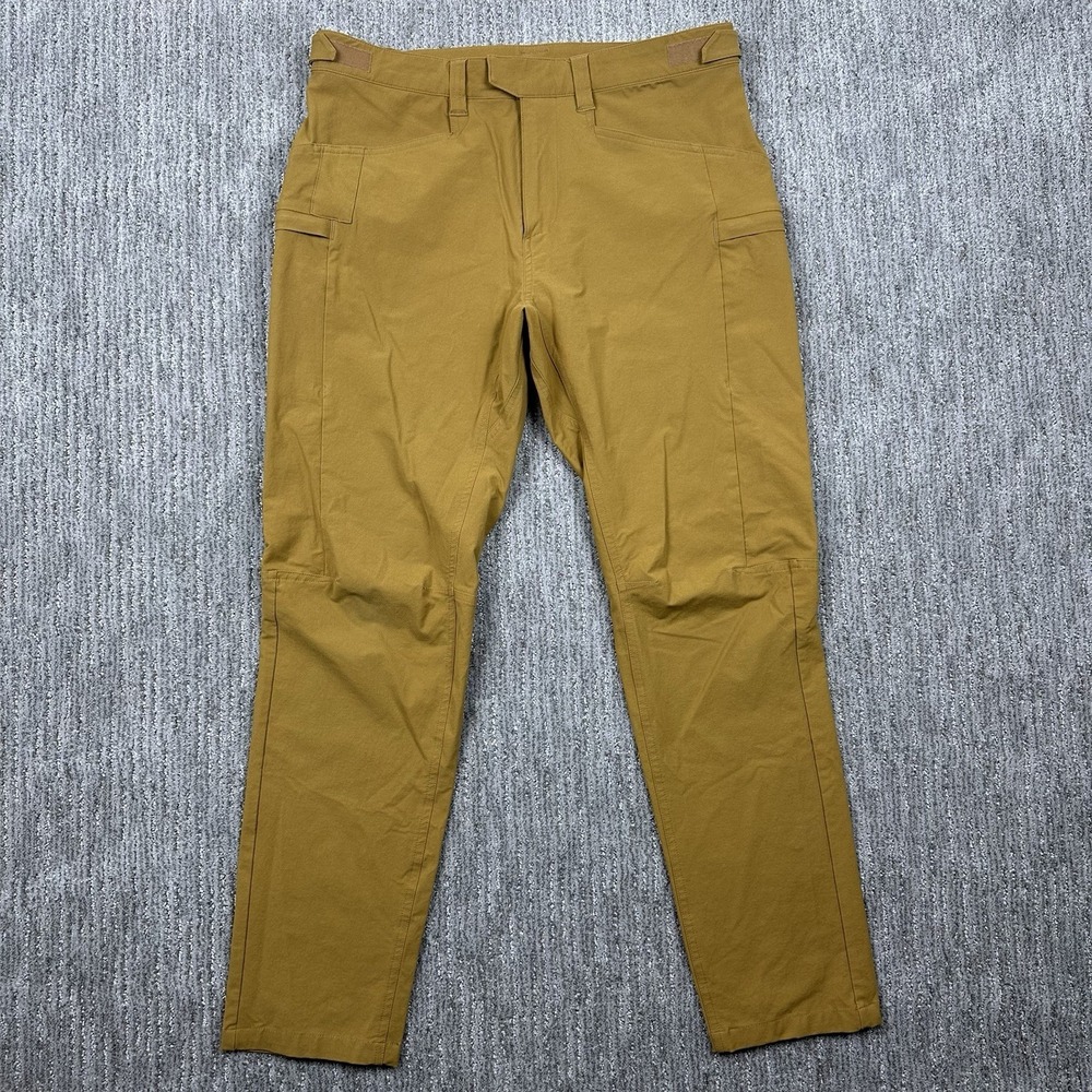 Ten Thousand Pants Mens 32 Tactical Canvas Straight Leg Stretch Utility Mustard